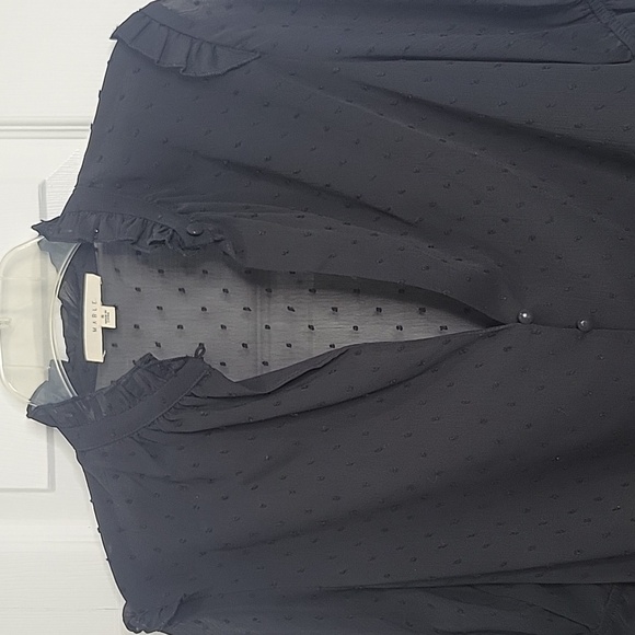 Anthropologie MABLE Label Black Swiss Dot Elegant Women's Bodysuit Sz Small - Picture 6 of 10